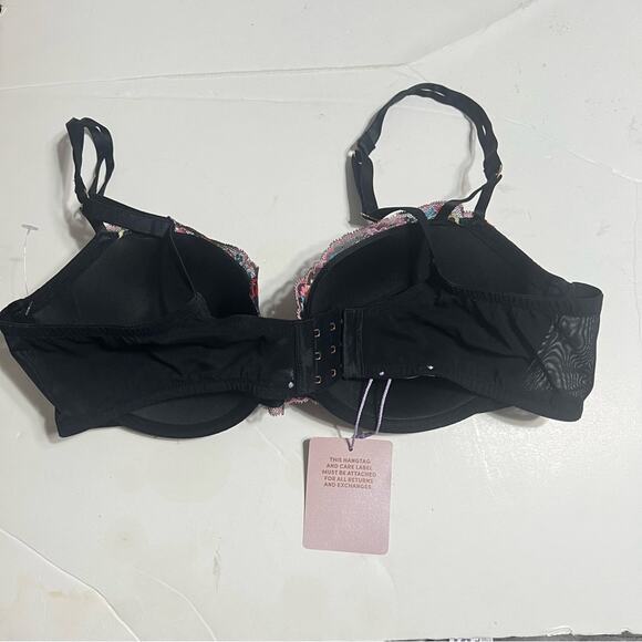 SAVAGE X FENTY STEAMY FLORAL PADDED LACE BALCONETTE BRA Size 38D - Picture 10 of 14